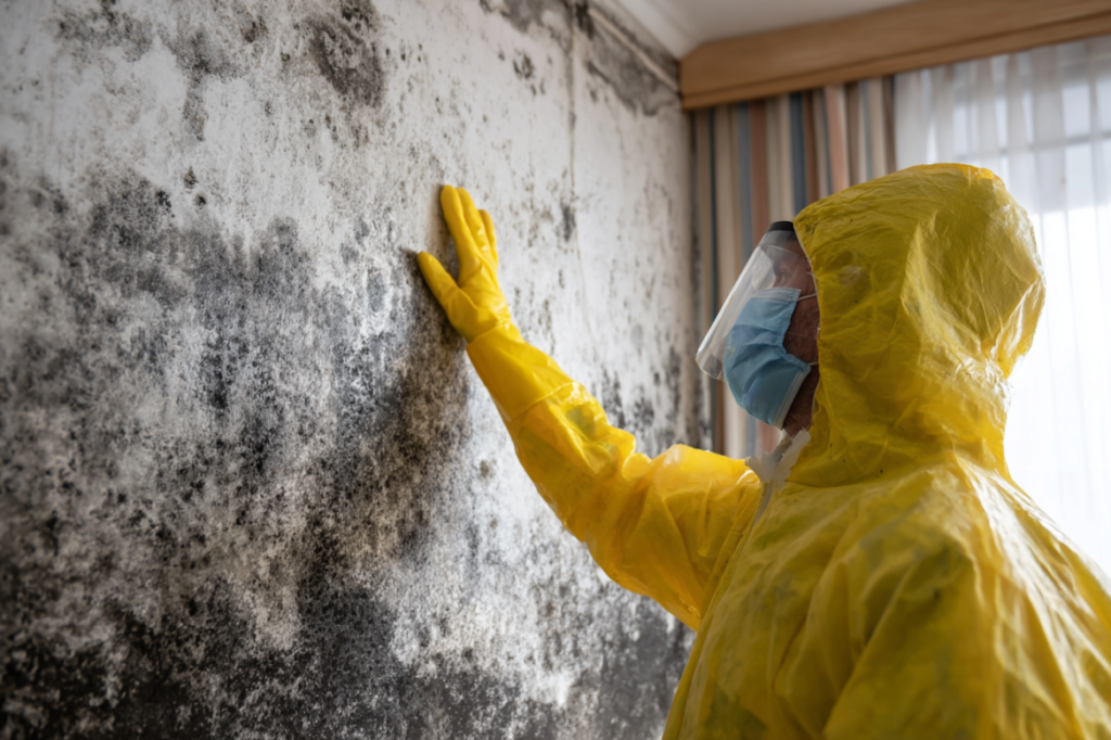 black mold on wall